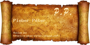 Pieber Péter névjegykártya